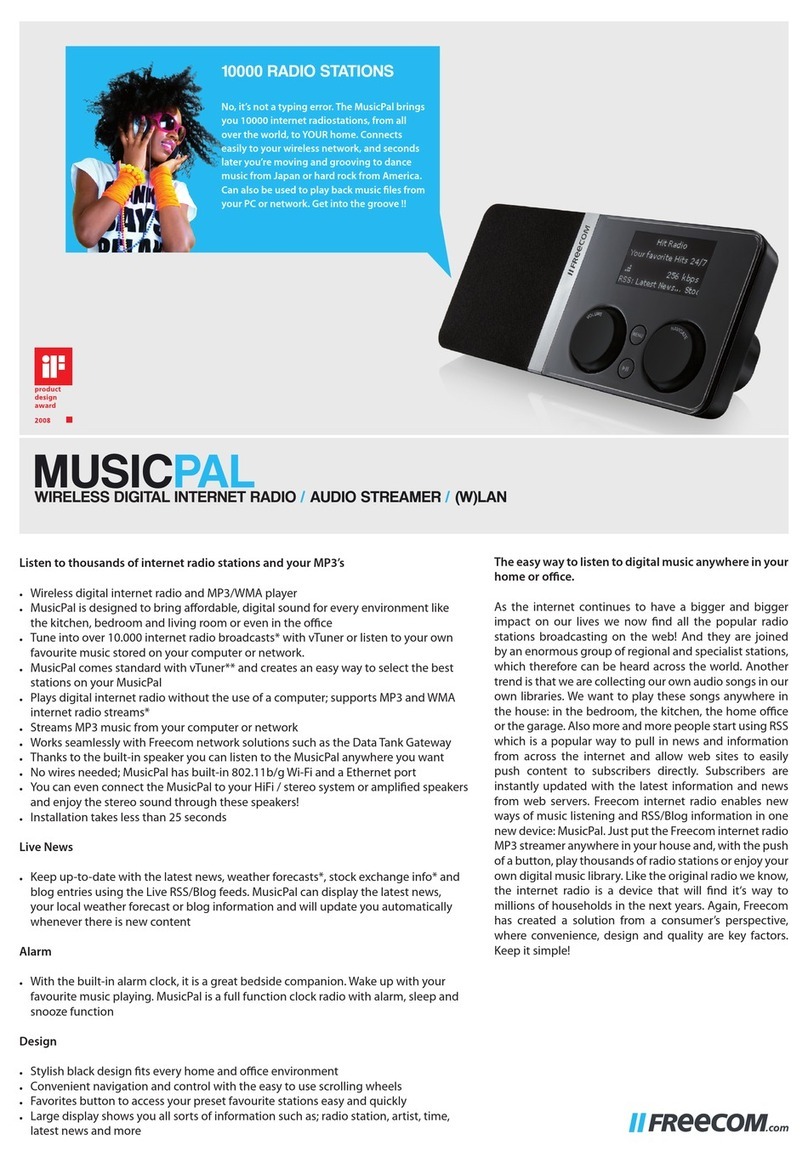 Freecom MusicPal User manual