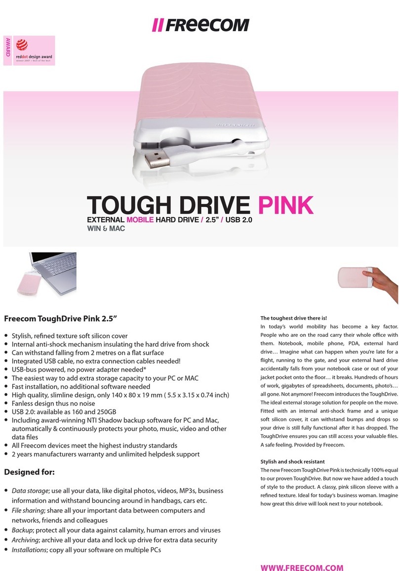 Freecom TOUGH DRIVE PINK User manual