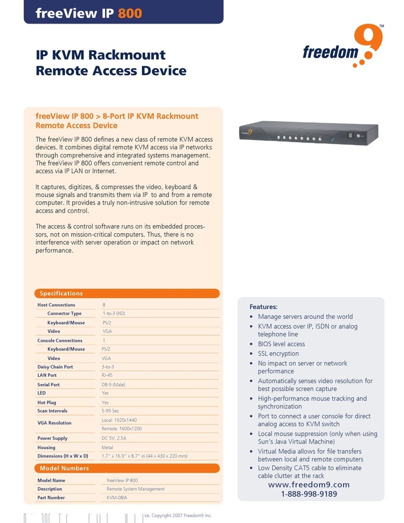 Freedom9 freeView IP 800 User manual Freedom9 freeView IP 800 User manual