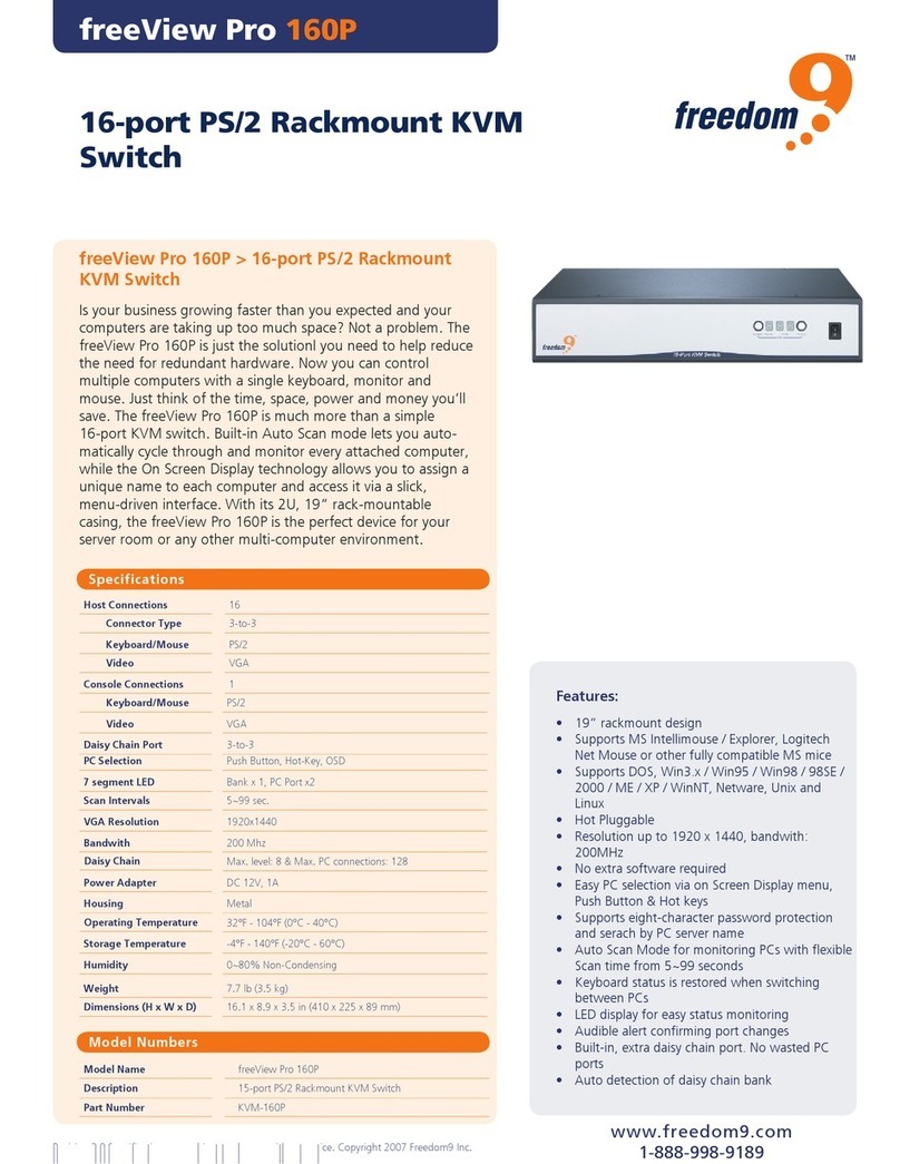 Freedom9 freeView Pro 160P User manual Freedom9 freeView Pro 160P User manual