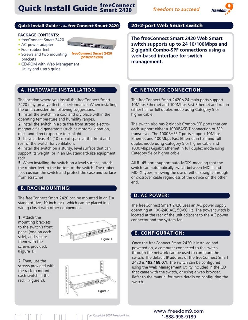 Freedom9 2420 Quick install guide