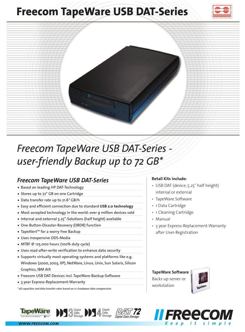 Freecom USB DAT-40 Specifications