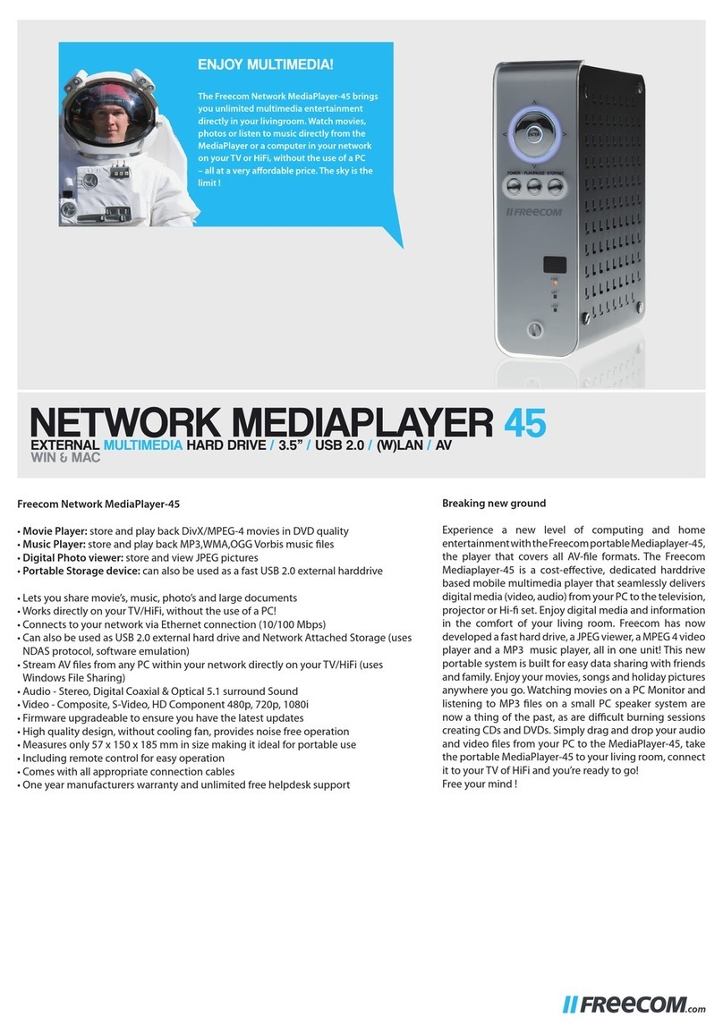 Freecom NETWORK MEDIAPLAYER 45 User manual