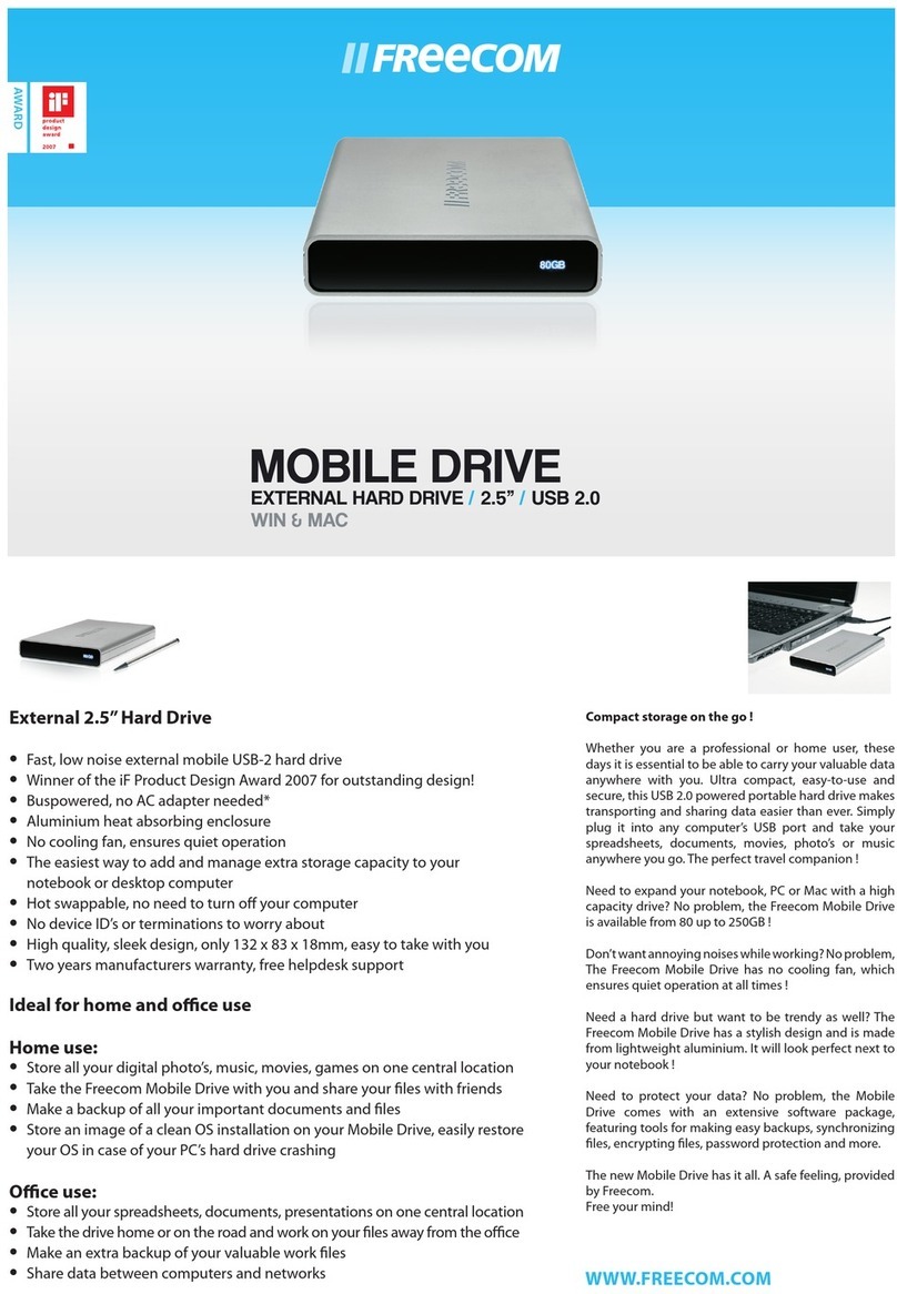 Freecom Mobile Drive Specifications