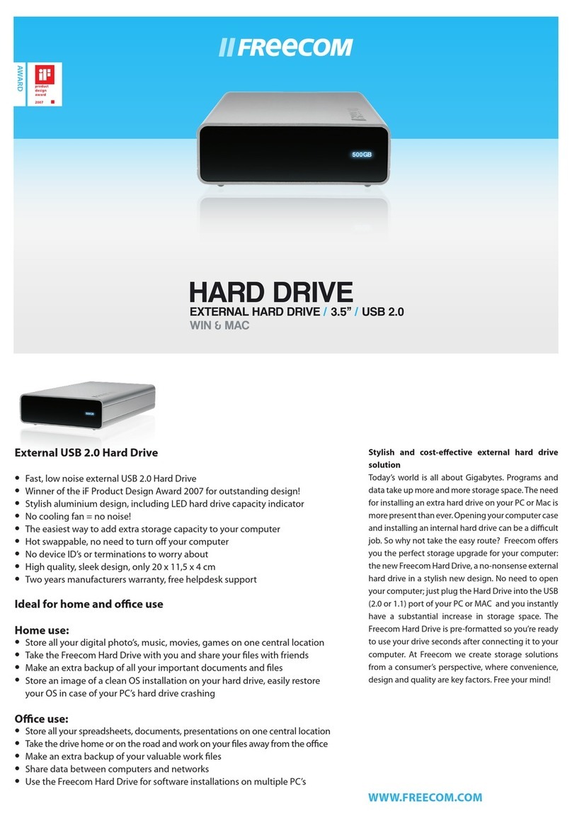 Freecom Hard Drive User manual Freecom Hard Drive User manual