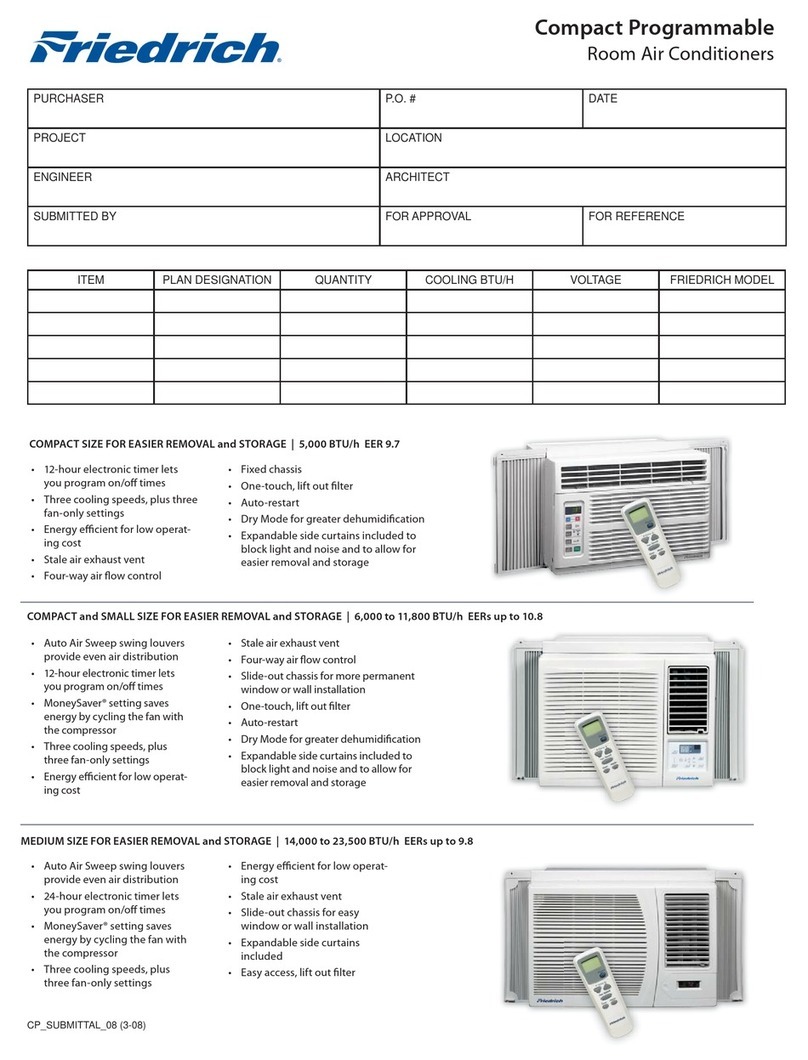 Friedrich CP05N10 User manual