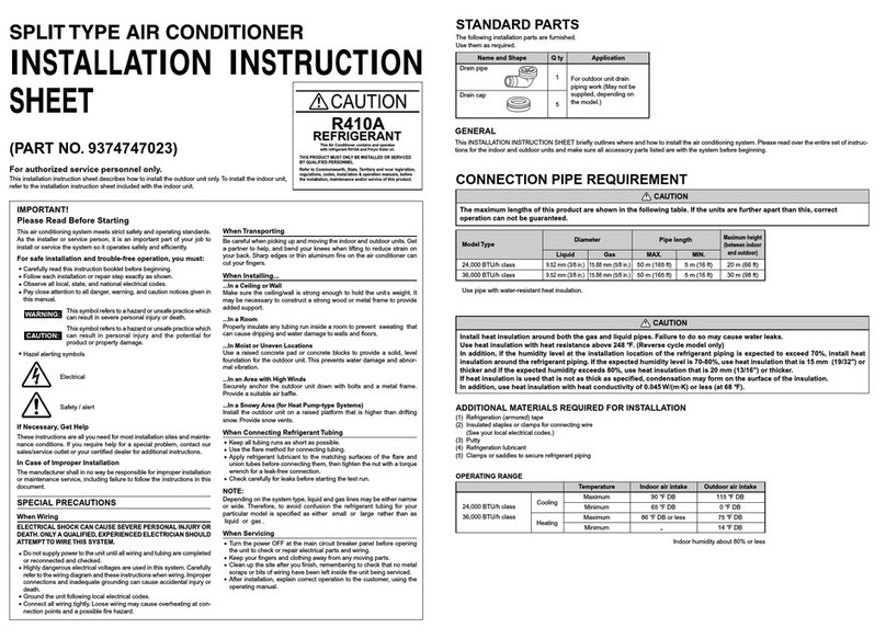 Friedrich MR24UY3F User manual