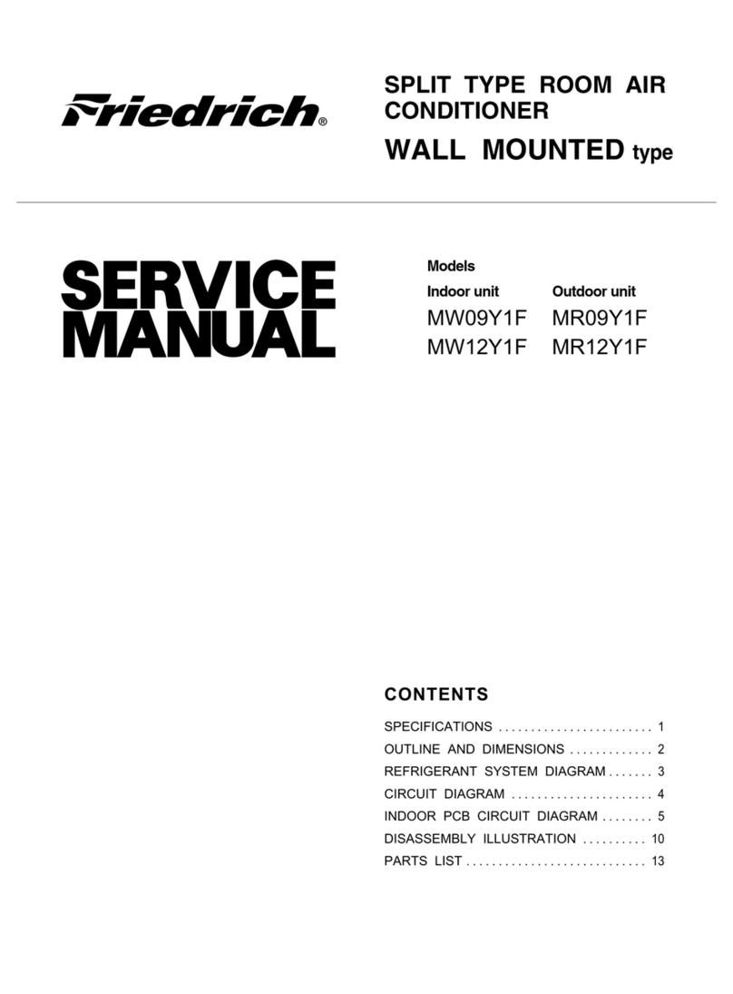 Friedrich MR09Y1F User manual Friedrich MR09Y1F User manual