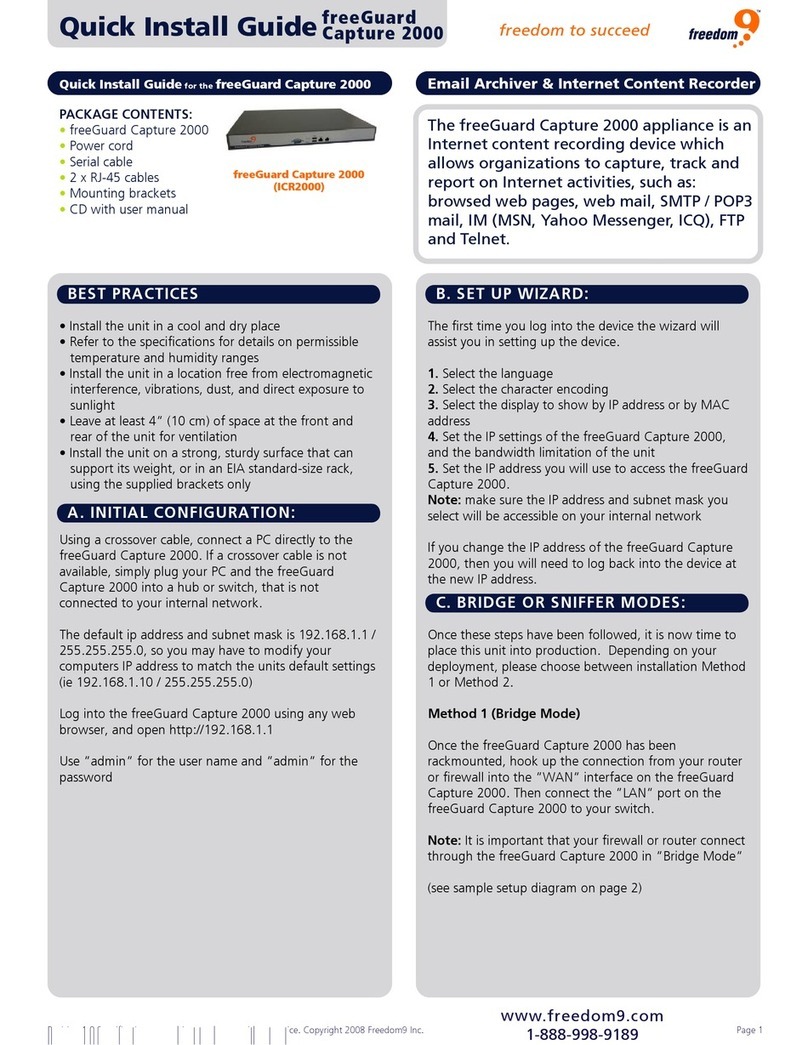 Freedom9 Capture 2000 User manual