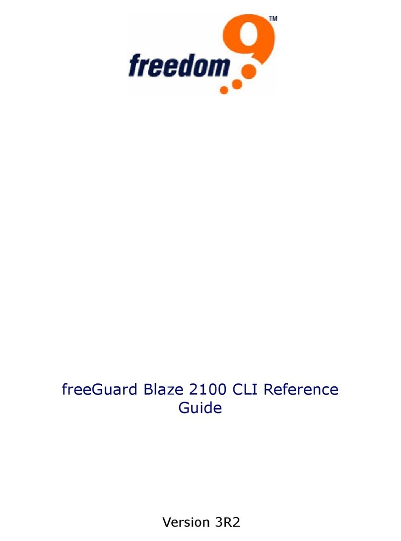 Freedom9 freeGuard Blaze 2100 Cli reference guide Freedom9 freeGuard Blaze 2100 Cli reference guide