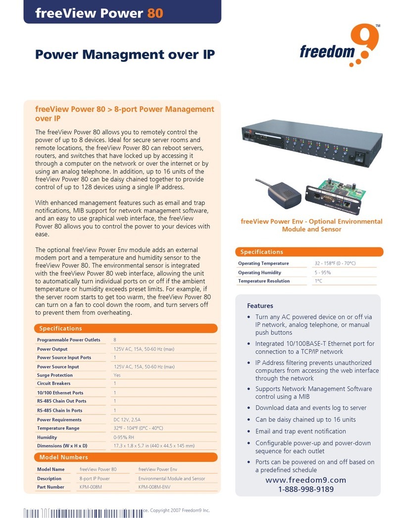 Freedom9 freeView Power 80 User manual