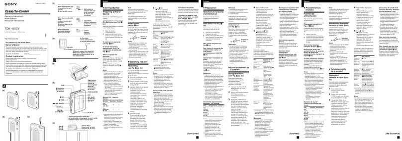 Sony TCM-450DV User manual
