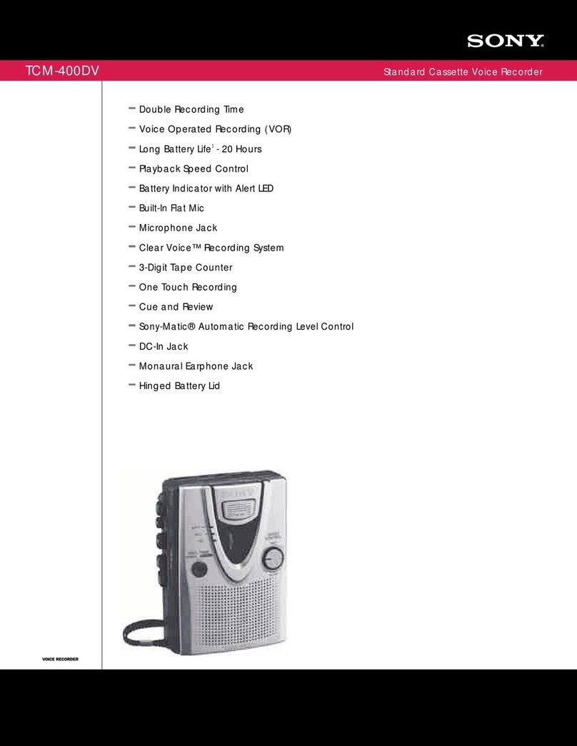 Sony TCM-400DV User manual