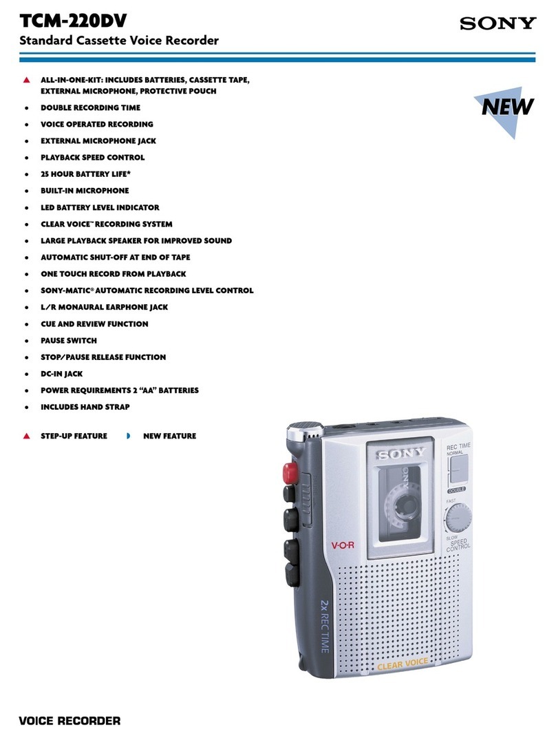 Sony TCM-220DV Operating Instructions  (primary... User manual