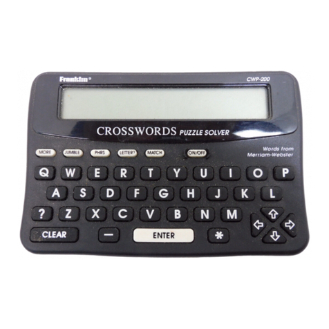 Franklin Crosswords Puzzle Solver CWP-200 user guide