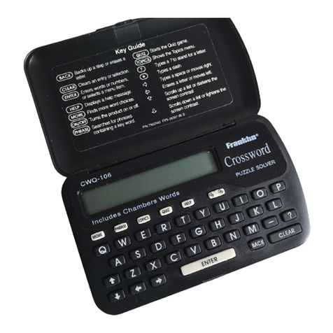 Franklin Crosswords Puzzle Solver CWQ-106 user guide