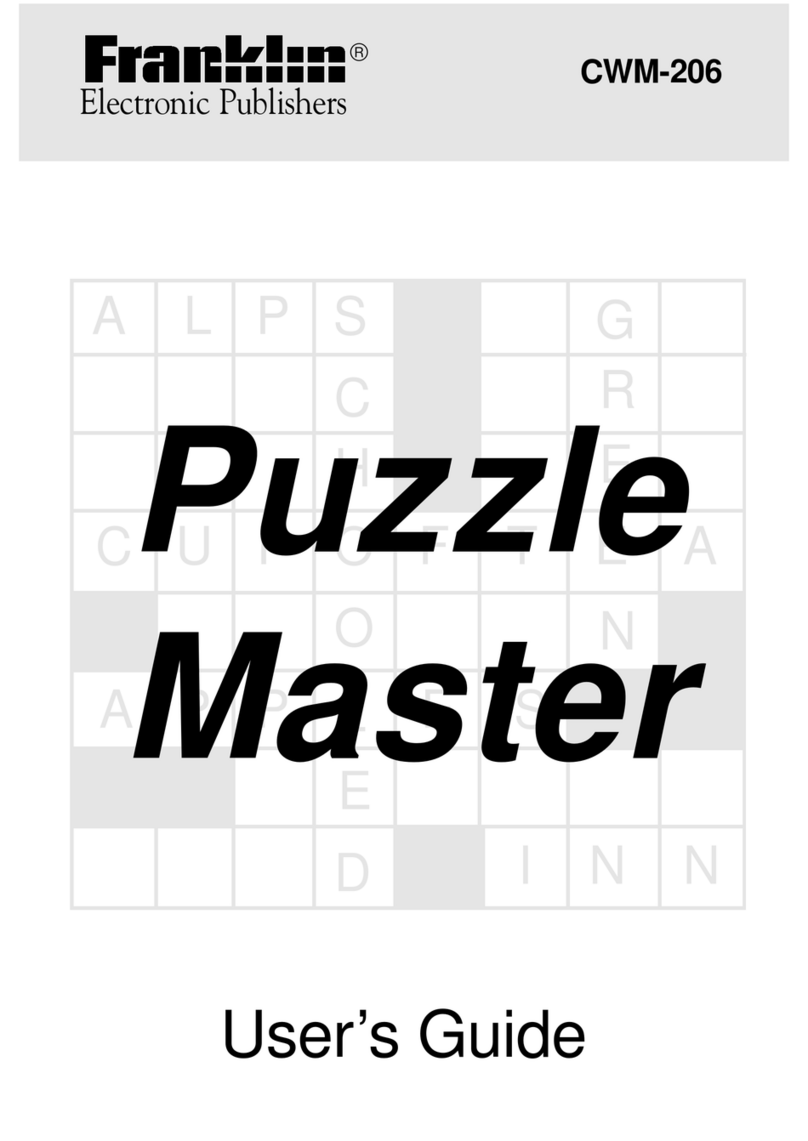 Franklin Puzzle Master CWM-206 user guide