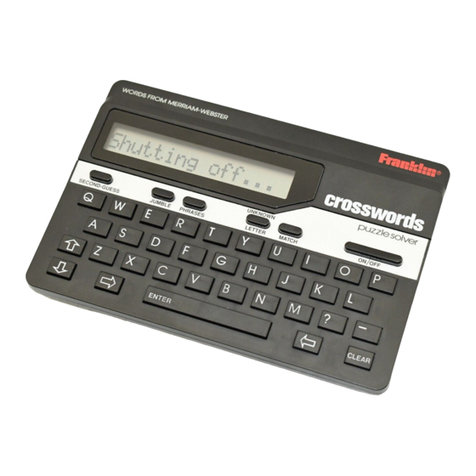 Franklin CrossWords Puzzle Solver CW-50 User manual