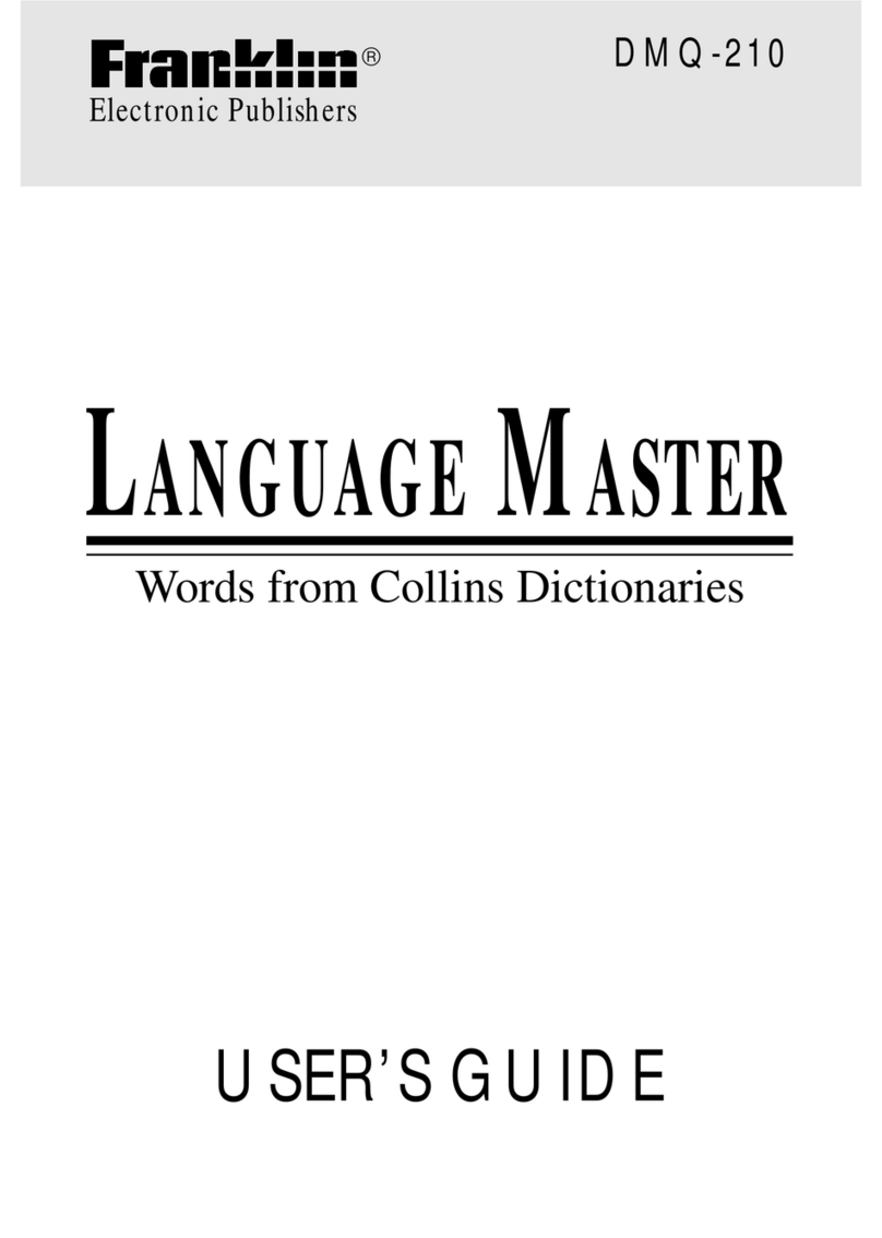 Franklin LANGUAGE MASTER DMQ-210 user guide