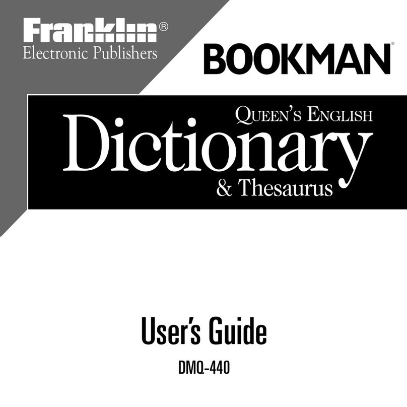 Franklin BOOKMAN DMQ-440 user guide