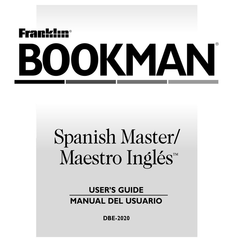 Franklin BOOKMAN DBE-2020 user guide