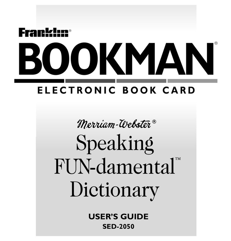 Franklin BOOKMAN SED-2050 user guide