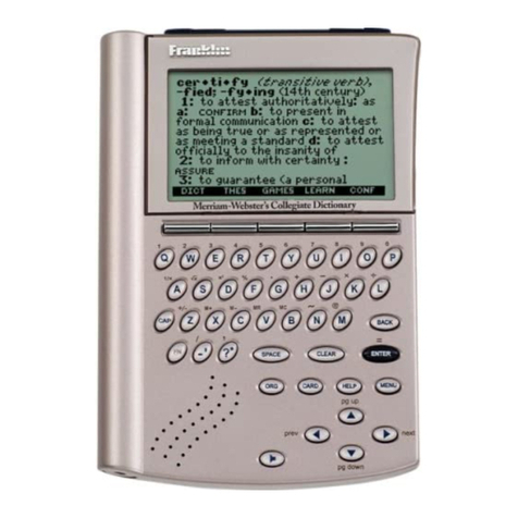Franklin SCD-1870 user guide