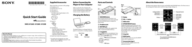 Sony Walkman NWZ-A729 User manual