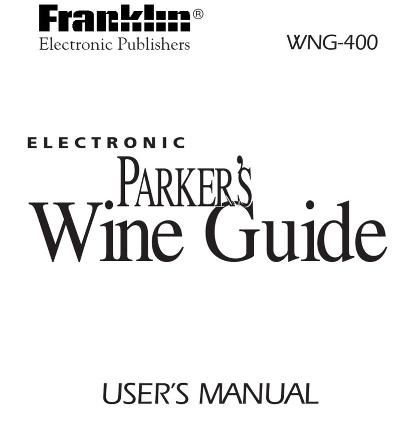 Franklin Parker's Wine Guide WNG-400 user manual