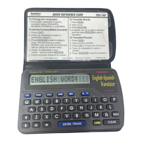 Franklin TES-100 user manual