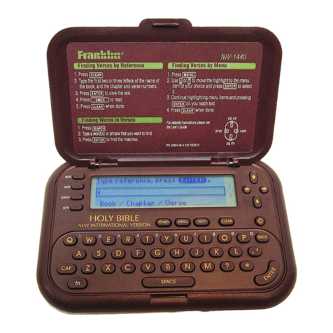 Franklin BOOKMAN KJB-2003 user guide