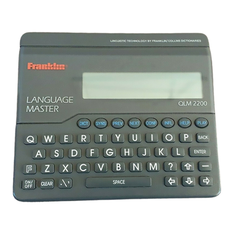 Franklin Language Master QLM-2200 User manual
