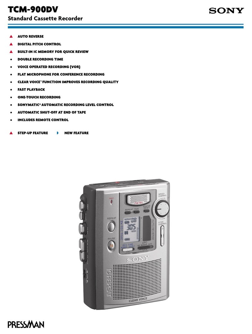 Sony TCM-900DV Operating Instructions  (primary... User manual