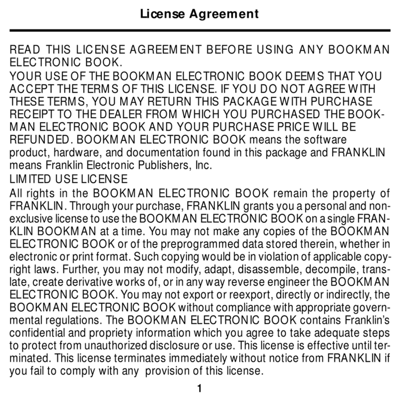 Franklin BOOKMAN PDT-440 user guide Franklin BOOKMAN PDT-440 user guide