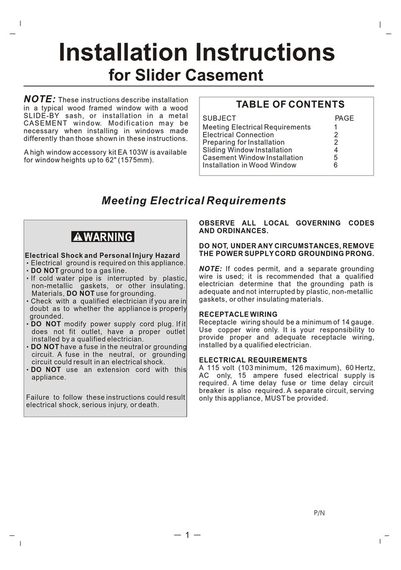 Frigidaire FAK127P1V User manual