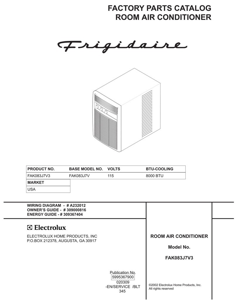 Frigidaire FAK083J7V3 User manual