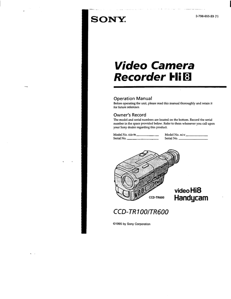 Sony Handycam CCD-TR600 User manual