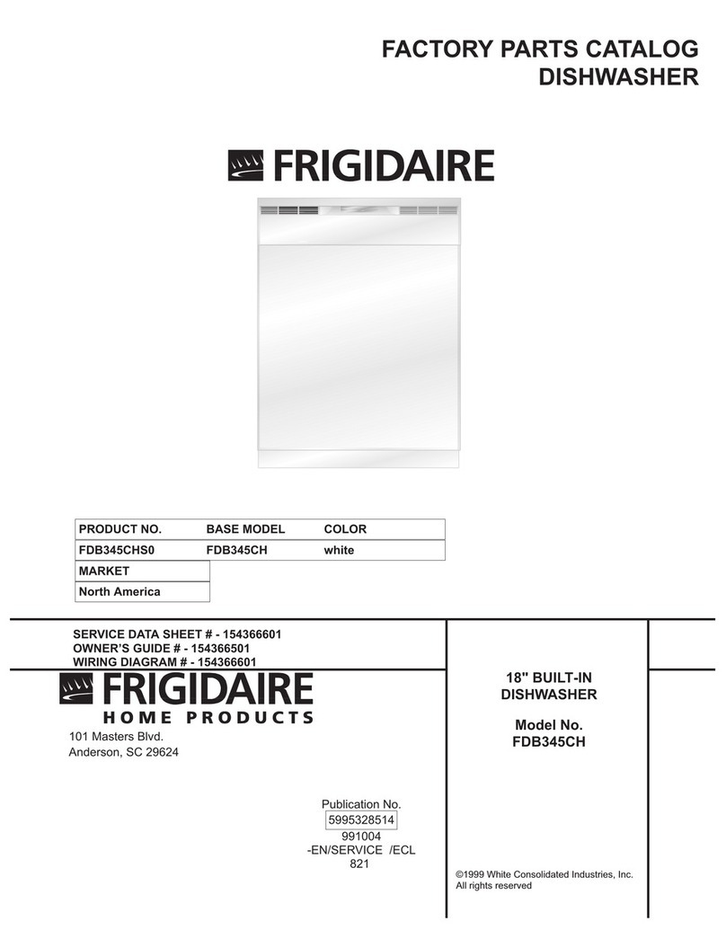 Frigidaire FDB345CH Factory parts catalog