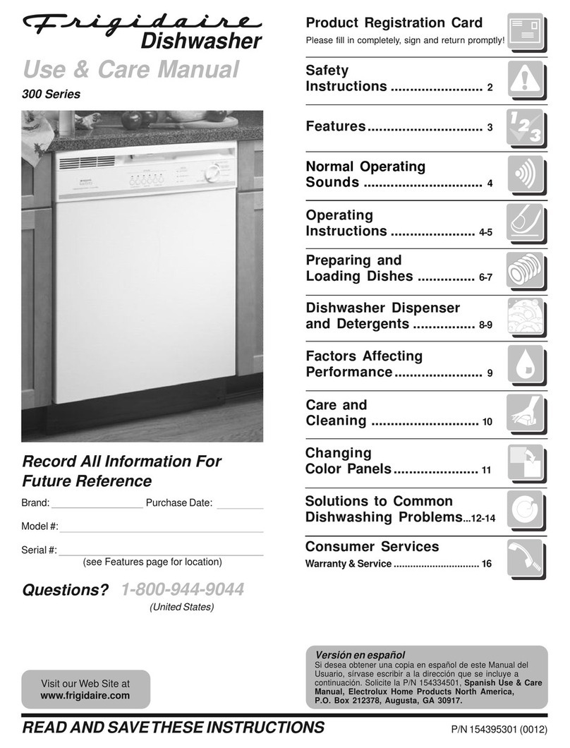 Frigidaire FDB345LFS2 User manual