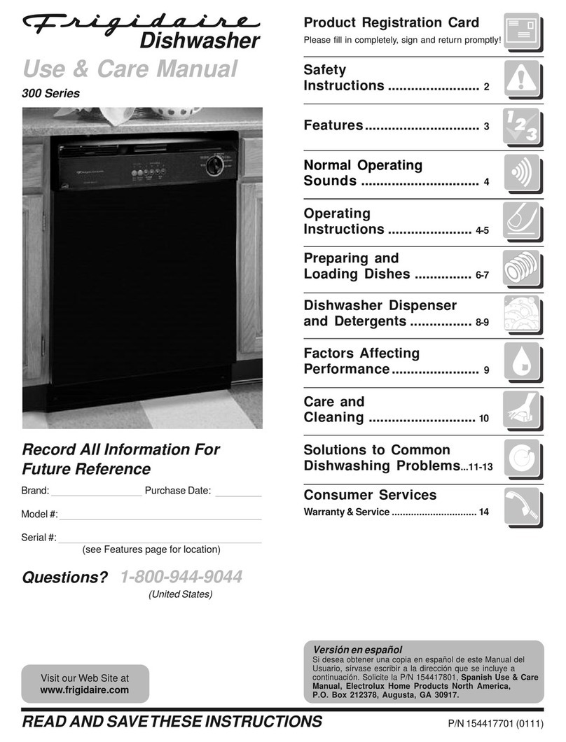 Frigidaire FDB345LBS1 User manual