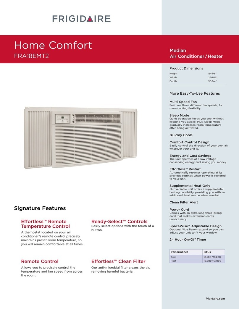 Frigidaire FRA18EMT2 User manual