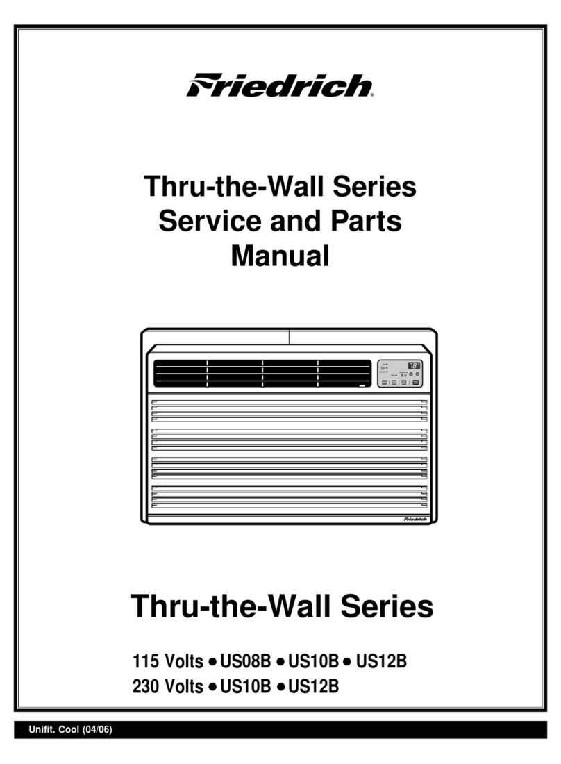 Friedrich UNI-FIT US08B10A Service and parts manual