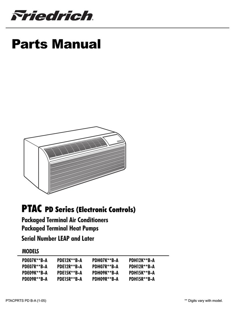 Friedrich PDE07K Series User manual