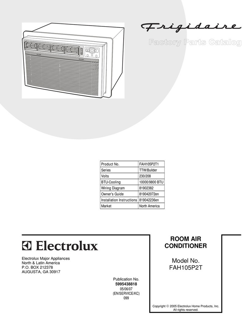 Frigidaire FAH105P2T User manual Frigidaire FAH105P2T User manual