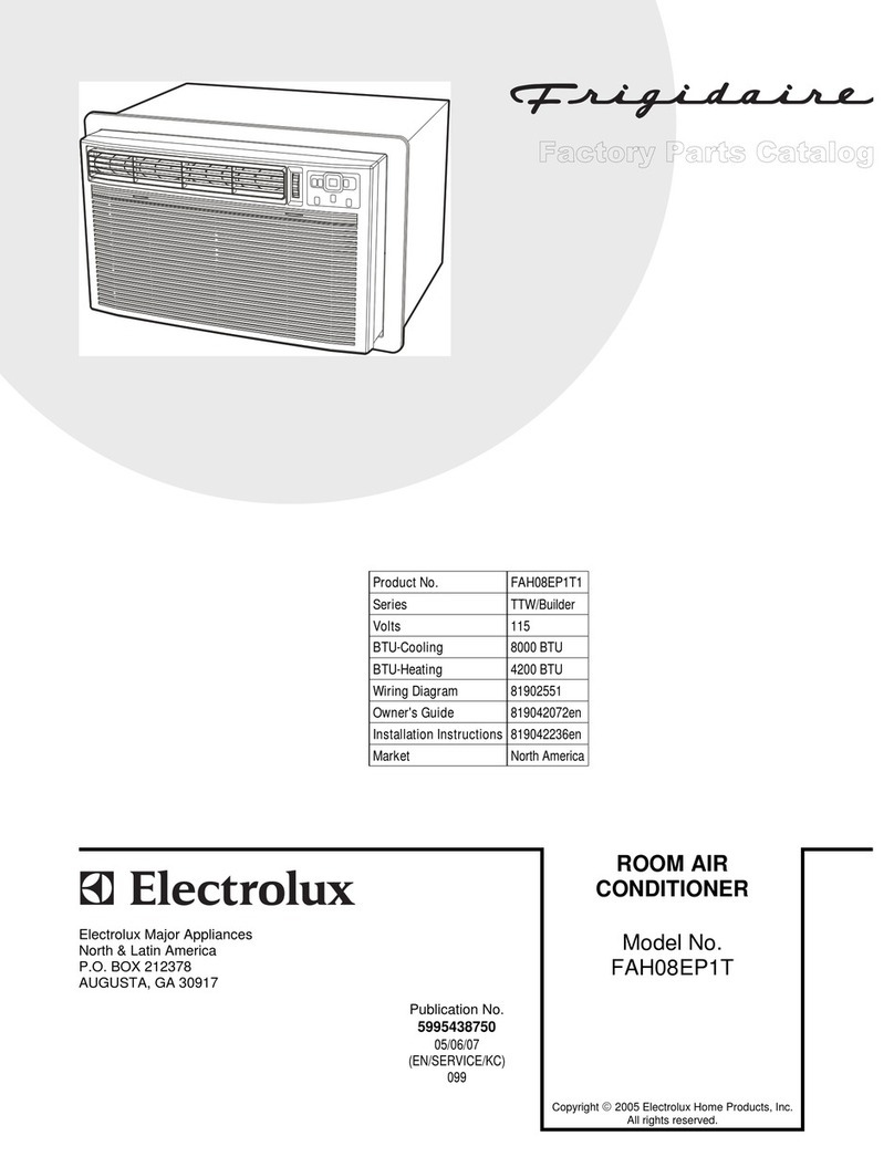 Frigidaire FAH08EP1T User manual