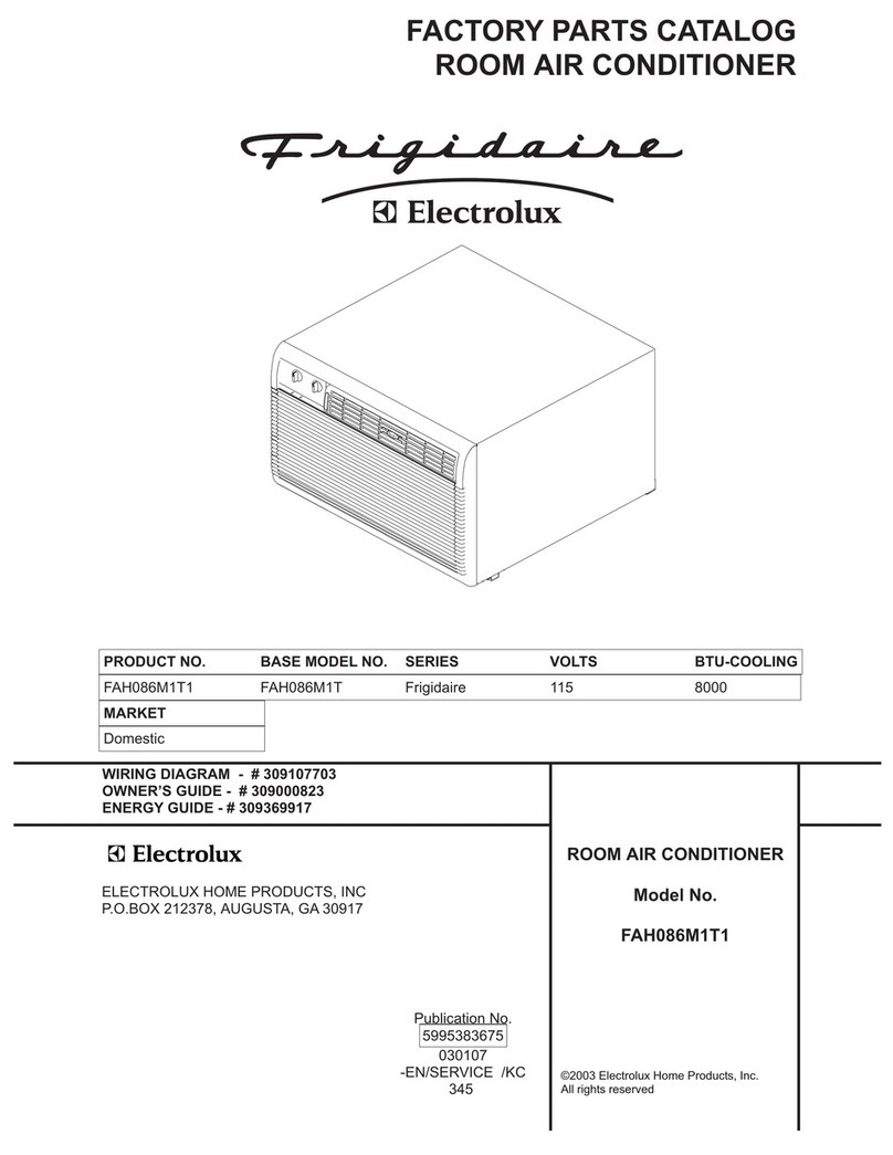 Frigidaire FAH086M1T1 User manual