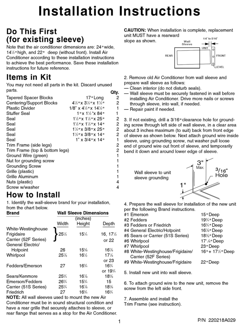 Frigidaire FAH14EQ2T4 User manual Frigidaire FAH14EQ2T4 User manual