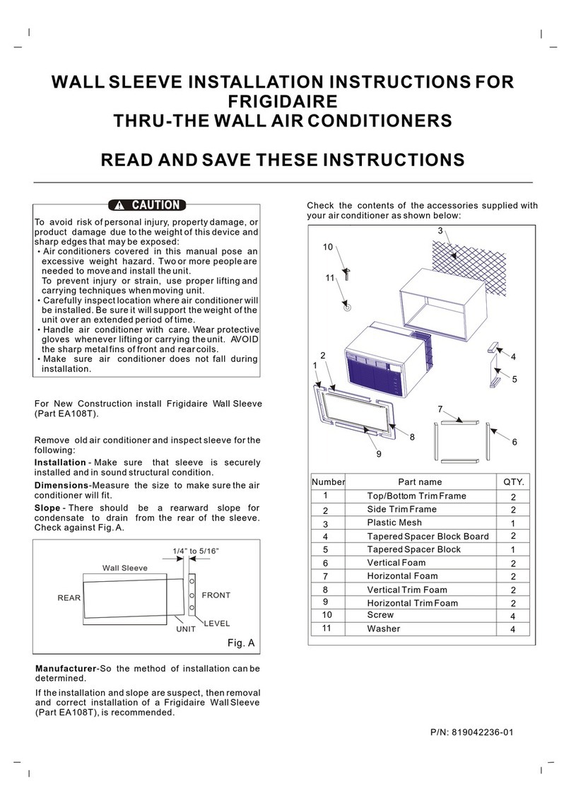 Frigidaire FAH12EP2T1 User manual Frigidaire FAH12EP2T1 User manual