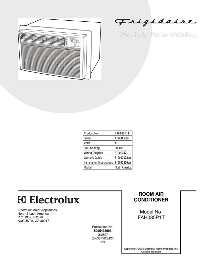Frigidaire FAH085P1T User manual Frigidaire FAH085P1T User manual