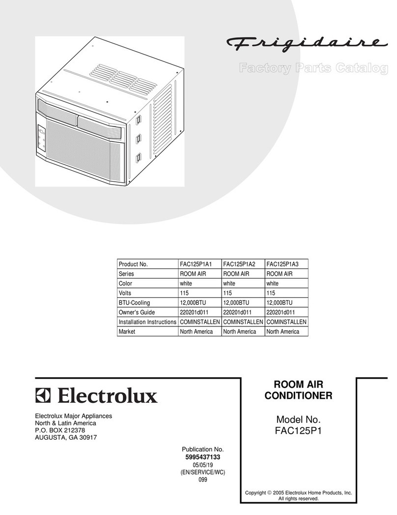 Frigidaire FAC125P1 User manual Frigidaire FAC125P1 User manual